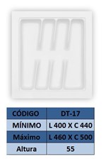 Ficha técnica e caractérísticas do produto Organizador de Talher Ajustável Medidas Máximas: 460mm X 500mm) OG-17 - Moldplast