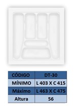 Ficha técnica e caractérísticas do produto Organizador de Talher Ajustável Medidas Máximas: 463mm X 475mm) OG-30 - Moldplast