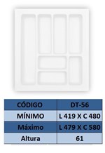 Ficha técnica e caractérísticas do produto Organizador de Talher Ajustável Medidas Máximas: 479mm X 540mm) OG-56 - Moldplast