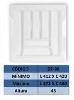 Ficha técnica e caractérísticas do produto Organizador de Talher Ajustável Medidas Máximas: 472mm X 480mm) OG-98 - Moldplast