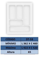 Ficha técnica e caractérísticas do produto Organizador de Talher Ajustável Medidas Máximas: 422mm X 520mm) OG-53 - Moldplast