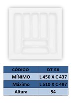 Ficha técnica e caractérísticas do produto Organizador de Talher Ajustável Medidas Máximas: 510mm X 497mm) OG-58 - Moldplast