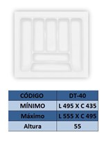 Ficha técnica e caractérísticas do produto Organizador de Talher Ajustável Medidas Máximas: 555mm X 495mm) OG-40