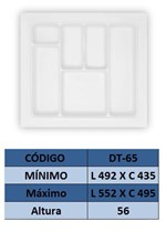 Ficha técnica e caractérísticas do produto Organizador de Talher Ajustável Medidas Máximas: 552mm X 495mm) OG-65 - Moldplast