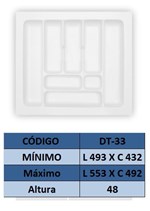 Ficha técnica e caractérísticas do produto Organizador de Talher Ajustável Medidas Máximas: 553mm X 492mm) OG-33 - Moldplast