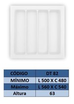 Ficha técnica e caractérísticas do produto Organizador de Talher Ajustável Medidas Máximas: 560mm X 540mm) OG-82 - Moldplast