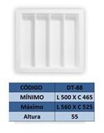Ficha técnica e caractérísticas do produto Organizador de Talher Ajustável Medidas Máximas: 560mm X 525mm) OG-88 - Moldplast