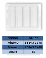 Ficha técnica e caractérísticas do produto Organizador de Talher Ajustável Medidas Máximas: 574mm X 438mm) OG-102 - Moldplast