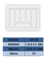 Ficha técnica e caractérísticas do produto Organizador de Talher Ajustável Medidas Máximas: 572mm X 440mm) OG-70 - Moldplast