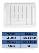Ficha técnica e caractérísticas do produto Organizador de Talher Ajustável Medidas Máximas: 584mm X 449mm) OG-101 - Moldplast