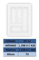 Ficha técnica e caractérísticas do produto Organizador de Talher Ajustável Medidas Máximas: 358mm X 480mm) OG-12 - Moldplast