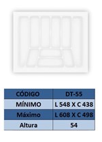 Ficha técnica e caractérísticas do produto Organizador de Talher Ajustável Medidas Máximas: 608mm X 498mm) OG-55 - Moldplast
