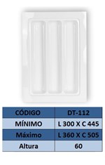 Ficha técnica e caractérísticas do produto Organizador de Talher Ajustável Medidas Máximas: 360mm X 505mm) OG-112 - Moldplast