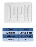 Ficha técnica e caractérísticas do produto Organizador de Talher Ajustável Medidas Máximas: 631mm X 475mm) OG-108 - Moldplast