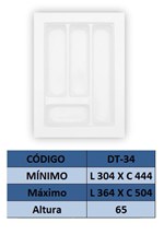 Ficha técnica e caractérísticas do produto Organizador de Talher Ajustável Medidas Máximas: 364mm X 504mm) OG-34 - Moldplast