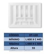 Ficha técnica e caractérísticas do produto Organizador de Talher Ajustável Medidas Máximas: 660mm X 505mm) OG-120 - Moldplast