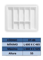 Ficha técnica e caractérísticas do produto Organizador de Talher Ajustável Medidas Máximas: 660mm X 525mm) OG-86 - Moldplast