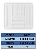 Ficha técnica e caractérísticas do produto Organizador de Talher Ajustável Medidas Máximas: 660mm X 610mm) OG-93 - Moldplast