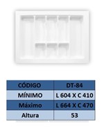 Ficha técnica e caractérísticas do produto Organizador de Talher Ajustável Medidas Máximas: 664mm X 470mm) OG-84 - Moldplast