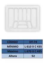 Ficha técnica e caractérísticas do produto Organizador de Talher Ajustável Medidas Máximas: 670mm X 495mm) OG-74 - Moldplast