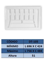 Ficha técnica e caractérísticas do produto Organizador de Talher Ajustável Medidas Máximas: 756mm X 484mm) OG-105 - Moldplast