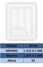 Ficha técnica e caractérísticas do produto Organizador de Talher Ajustável Medidas Máximas: 375mm X 468mm) OG-44 - Moldplast