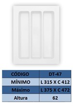 Ficha técnica e caractérísticas do produto Organizador de Talher Ajustável Medidas Máximas: 375mm X 472mm) OG-47 - Moldplast