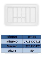 Ficha técnica e caractérísticas do produto Organizador de Talher Ajustável Medidas Máximas: 775mm X 475mm) OG-73 - Moldplast