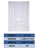 Ficha técnica e caractérísticas do produto Organizador de Talher Ajustável Medidas Máximas: 380mm X 535mm) OG-125 - Moldplast