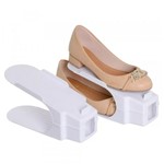 Ficha técnica e caractérísticas do produto Kit 10 Organizadores Sapatos/Sapateiras Branco - Shoes Rack - Lrp