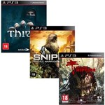 Ficha técnica e caractérísticas do produto Pacote de Jogos com Dead Island Riptide PS3 + Sniper Ghost Warrior PS3 + Thief PS3