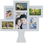 Ficha técnica e caractérísticas do produto Painel de Fotos Árvore da Família (53x56x3cm) Branco para 6 Fotos - Kapos
