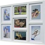 Ficha técnica e caractérísticas do produto Painel de Fotos Fine (43x52x1cm) Branco para 7 Fotos - Kapos