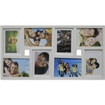 Ficha técnica e caractérísticas do produto Painel de Fotos Fine (34x66x1cm) Branco para 8 Fotos - Kapos