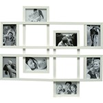 Ficha técnica e caractérísticas do produto Painel de Fotos Fine (61x67x1cm) Branco para 8 Fotos - Kapos