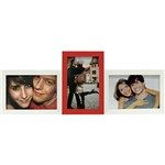 Ficha técnica e caractérísticas do produto Painel de Fotos Love (41x17x1cm) Branco com Vermelho para 3 Fotos - Kapos