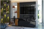 Rack com Painel para TV 55" Donna 100% MDF Deseo Preto Brilho/ Demolição - DJ Móveis