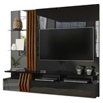 Ficha técnica e caractérísticas do produto Painel Home Suspenso para TV 55" Bello Preto Brilho / Demolição - DJ Móveis