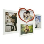 Ficha técnica e caractérísticas do produto Painel Love para Parede 4 Fotos Branco com Vermelho 61071