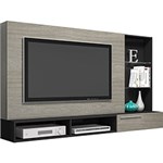 Painel para TV Até 55" Escalade Cinza Gris/Preto - Madetec