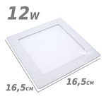 Ficha técnica e caractérísticas do produto Painel Plafon Led de Embutir 12w 16,5 X 16,5cm 6000k Branco Frio