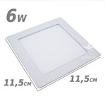 Ficha técnica e caractérísticas do produto Painel Plafon Led de Embutir 6w 11,5 X 11,5cm 6000k Branco Frio