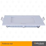 Ficha técnica e caractérísticas do produto Painel Plafon Luminária Led Embutir 12w Branco Quente- Bivolt- Embralumi