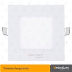 Ficha técnica e caractérísticas do produto Painel Plafon Luminária Led Embutir 6w Branco Frio- Bivolt- Embralumi