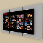 Ficha técnica e caractérísticas do produto Painel Tv pequeno moderno cinza com preto