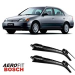 Ficha técnica e caractérísticas do produto Palhetas Limpador Parabrisa Bosch Aerofit Par - Honda Civic 2002 - Af340