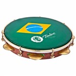 Pandeiro Timbra 10 Profissional Formica Pele Brasil + Capa