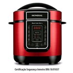 Ficha técnica e caractérísticas do produto Panela de Pressão Elétrica Master Cook Pe-41 3l Vermelha - Mondial