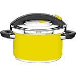 Ficha técnica e caractérísticas do produto Panela de Pressão Tramontina Amarela em Aço Inox Fundo Triplo 24 cm 6 Litros 62518248