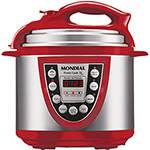 Panela Elétrica de Pressão Mondial Pratic Cook 5L Vermelho/Aço Inox